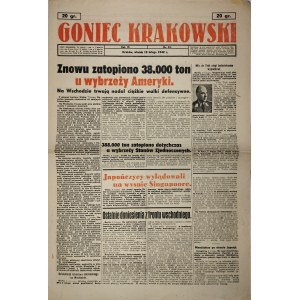 Kraków Goniec Krakowski, 1942.2.10, Again 38,000 tons were sunk off the coast of America