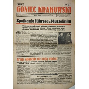 Goniec Krakowski, 1942.5.3/4, Setkání Vůdce s Mussolinim