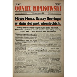 Goniec Krakowski, 1942.10.7, Prejav maršala. Göringov prejav v deň nemeckých dožinkových slávností