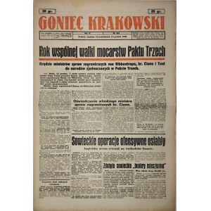 Cracow Goniec Krakowski, 1942.12.13/14, A year of joint struggle between the powers of the Pact of Three