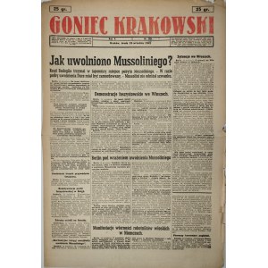 Goniec Krakowski, 1943.9.15, Jak byl Mussolini osvobozen?