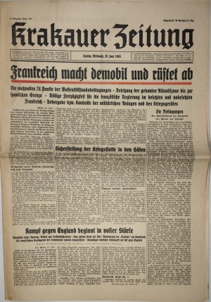 Krakauer Zeitung, 1940.6.26, R. 2, nr 149
