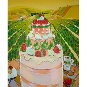 Michalina Czurakowska, Sweetness of life: Big Strawberry Cake, 2023