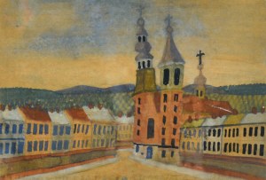 Nikifor KRYNICKI (1895-1968), Kościół w miasteczku