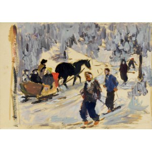 Ludwik MACIĄG (1920-2007), On the winter trail