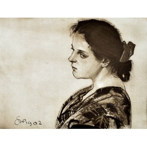 Stanislaw WYSPIAŃSKI (1869-1907), Portrait of M. Raczynska, 1902