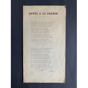 Styka Jan - Appel a la France. Garches [1916].