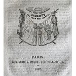 [Great Emigration] Adresse des refugies polonais en France a la Chambre des communes de la Grande-Bretagne et d'Irlande. Paris [1832].