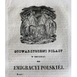 [Große Emigration] Assoziierte Polen in Brüssel zur polnischen Emigration. Bruxella [24.07.1837].