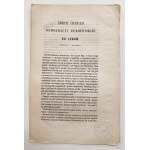[Wielka Emigracja] Komitet Centralny Demokracyi Europejskiej do Ludów. Londyn, dnia 22 Lipca 1850. Paryż [1850]