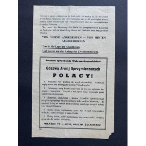 [Leaflet] Proclamation of the Allied Armies POLITICS ! [1944]