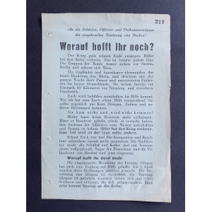 [Flugblatt der Roten Armee an deutsche Soldaten im Raum Breslau. Breslau. [04.04.1945].