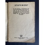 [Katyń] STATEMENT of the special commission for [...] Moscow [1944]