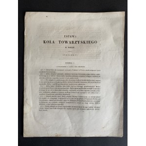 [Great Emigration] An Act of the Society's Circle in Paris (Draft) [1869].