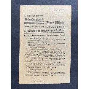 [Flugblatt] Nationalkomitee Freies Deutschland. [1944]