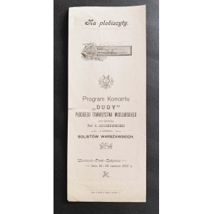 [Program] of the concert Bagpipes of the Plock Rowing Society. Plock. [1920]