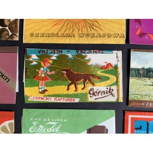 [Grafika użytkowa] Zestaw 10 opakowań po czekoladach [PRL]