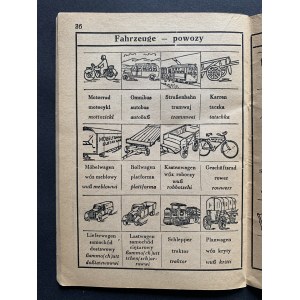 Bilder - Wörterbuch. Picture dictionary for communicating without knowing the language. Edition: German - Polish. Breslau [after 1940].