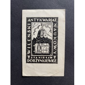 [Ex-libris] Tłomakowski Janusz. Wileński Antykwariat Naukowy. Stanisław Dożynkiewicz. [1938]
