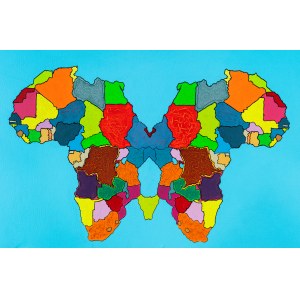 Xawery DESKUR (geb. 1988), Symmetrische Karte von Afrika #2, 2019
