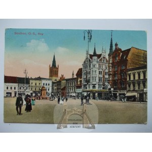 Bytom, Beuthen, Marktplatz in Farbe, 1925