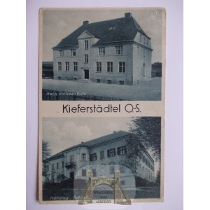 Sośniowice u Gliwic, škola, palác, asi 1936