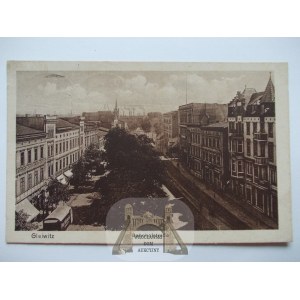 Gliwice, Gleiwitz, ulice Dworcowa, cca 1920
