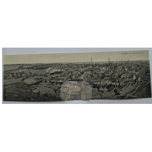 Ruda Śląska, Nowy Bytom, aufklappbares Panorama, herausgegeben von Dr. Trenkler, ca. 1908