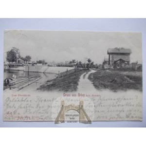 Ufer von Brieg, Schleuse, 1900