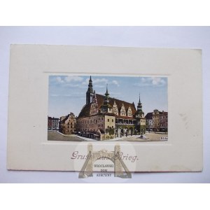 Brzeg Brieg, town hall in frame, 1925