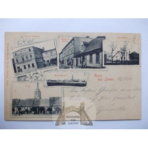 Lewin Brzeski, Lowen, ulica, strelnica, cukrovar, 1900