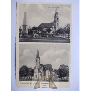 Sidzina bei Grodków, 2 Kirchen, ca. 1935