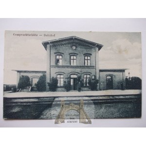 Komprachcice pri Opole, železničná stanica, asi 1920