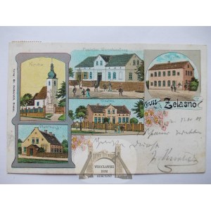 Zelazna near Opole, lithograph, 1908