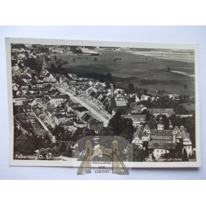 Niemodlin, Falkenberg, aerial panorama, 1939