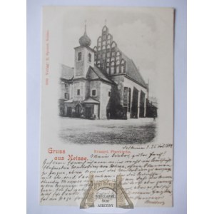 Nysa, Neisse, kościół ewangelicki, 1899