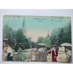Prudnik, Neustadt, park, koláž, krásny, 1907
