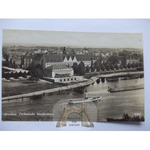 Breslau, Breslau, Polytechnic from the side of the Oder River, ca. 1938