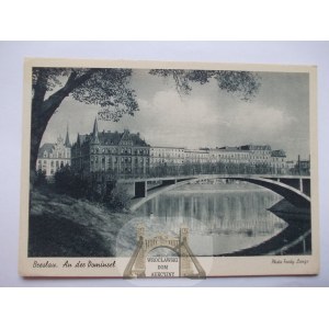 Wrocław, Breslau, Brücke über die Gondelbucht, ca. 1940