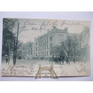 Wołów, Wohlau, Straße, Militärschule, 1902