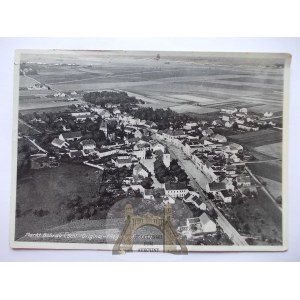 Borów near Strzelin, aerial panorama, 1937
