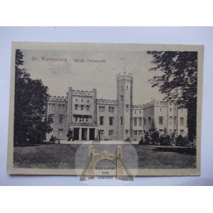 Syców, Gross Wartenberg, hrad, minikartka, cca 1920