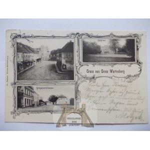 Syców, Gross Wartenberg, ulica, hrad, 1903
