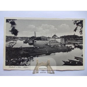 Malczyce, Maltsch, port on the Oder River, 1939