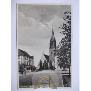 Oława, Ohlau, evanjelický kostol, asi 1940