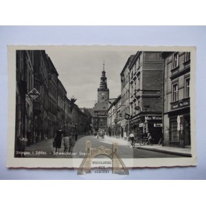 Strzegom, Striegau, Świdnicka Street, circa 1940.