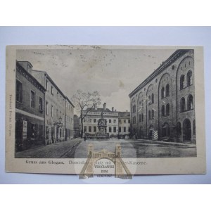 Głogów, Glogau, plac Dominikański, 1918