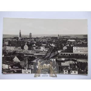 Głogów, Glogau, panorama, 1928