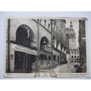 Klodzko, Glatz, arcades, Bohemian Street, 1942