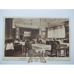 Jelenia Góra, Hirschberg, Hotel Drei Berge, Restaurant, ca. 1927
